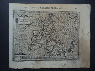 1608 Hondius Atlas Map Great Britain Anglia Scotia Hibernia - England Ireland