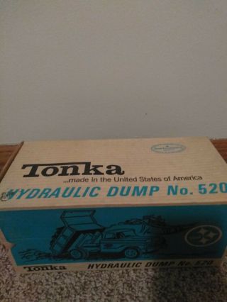 Tonka Blue Hydraulic Dump Truck No.  520 with on box 2