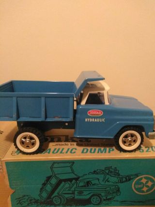 Tonka Blue Hydraulic Dump Truck No.  520 with on box 3
