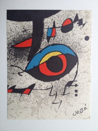 Joan Miro Art Lithograph (also Have One With Stamp)
