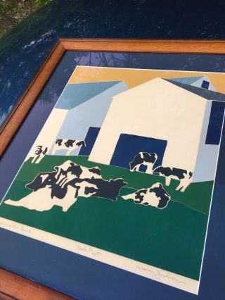 1970s Woody Jackson Art Print Vermont Ben & Jerry’s Cow Wilmarth Farm Addison
