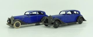 2 Pre - War Dinky Toys N°30b Rolls Royce Violet Blue/black,  1935,  Scarce
