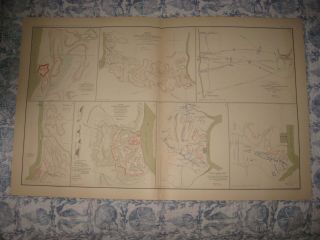 Antique 1891 Official Civil War Battle Of Fort Donelson Kentucky Tennessee Map
