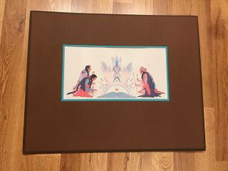 Woody Crumbo1912 - 1989 Lithograph Signed In Pencil Peyote Ceremony Matt 20 " X 16 "