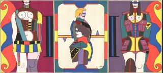 Richard Lindner - Changing Sexuality (triptych) - 1973 Serigraph - Signed