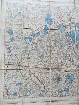 1890 Early Ordnance Survey Map Sevenoaks Kent Tonbridge Antique Old James Wyld 4