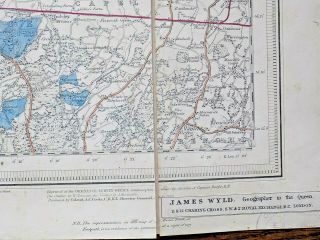 1890 Early Ordnance Survey Map Sevenoaks Kent Tonbridge Antique Old James Wyld 7