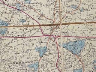 1890 Early Ordnance Survey Map Sevenoaks Kent Tonbridge Antique Old James Wyld 8