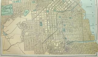 1887 Street & Railroad Map of San Francisco by Hunt & Eaton 2