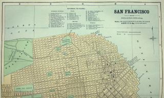1887 Street & Railroad Map of San Francisco by Hunt & Eaton 3