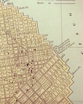 1887 Street & Railroad Map of San Francisco by Hunt & Eaton 4