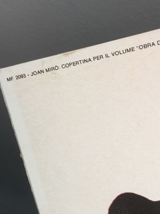 Rare Vintage Joan Miro Italy Edition Art Print 34x24 Lithograph 7