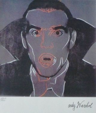 Andy Warhol Dracula Signed,  Hand Numbered 3204/5000 Matted Lithograph