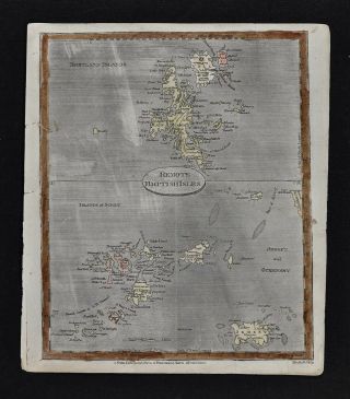 1804 Arrowsmith Map - Remote British Islands Shetland Jersey Guernsey Scilly