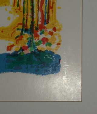 Signed Ronald Julius Christensen Silkscreen Print 155/300 Yellow Wood 2