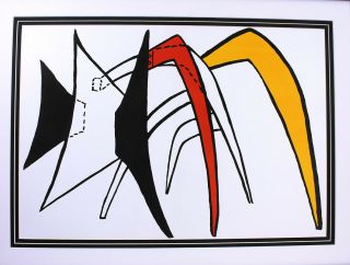 1963 Alexander CALDER FRAMED Color Lithograph 