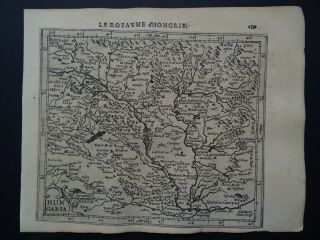 1608 Hondius Mercator Atlas Map Hungary - Hungaria - Le Royaume D 