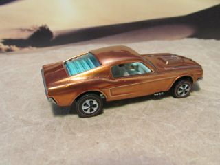 Hot Wheels Redline Custom Mustang,  Orange,  White Int.  Louvered Window