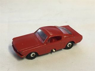 Vintage Lesney Matchbox 8 Red Ford Mustang Diecast Toy Vehicle