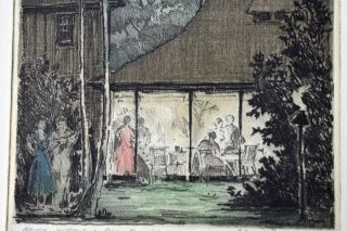 Leon Pescheret HOUSE WITHOUT A KEY Honolulu Hawaii 1949 Colored Etching 7