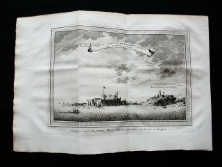 1747 Bellin & Schley - Africa,  Rare View Of The Castle Fort & Coast Of Cap Corse