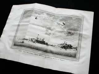 1747 BELLIN & SCHLEY - AFRICA,  rare View of the CASTLE FORT & COAST of CAP CORSE 3