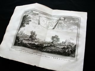 1747 BELLIN & SCHLEY - AFRICA,  GHANA,  rare View of the ENGLISH & DUTCH FORTRESS 3