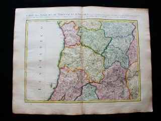 1778 Zannoni - Rare Map Of North Portugal,  Lisbon,  Porto,  Faro,  Braga,  Madeira