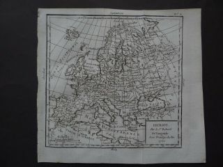 1781 Atlas Robert De Vaugondy Map Europe - 1750