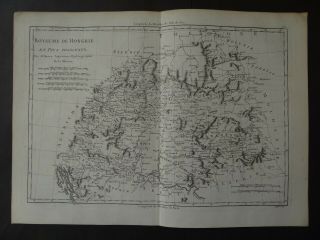 1787 Bonne Desmarest Atlas Map Hungary - Royaume De Hongrie