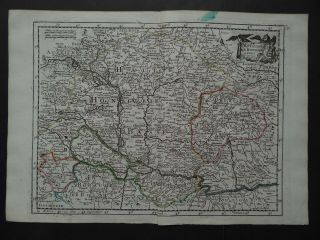 1743 Le Rouge Atlas Map Hungary - Le Royaume De Hongrie