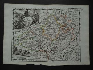 1743 Le Rouge Atlas Map Moravia - Czech Republic - Le Marquisat De Moravie
