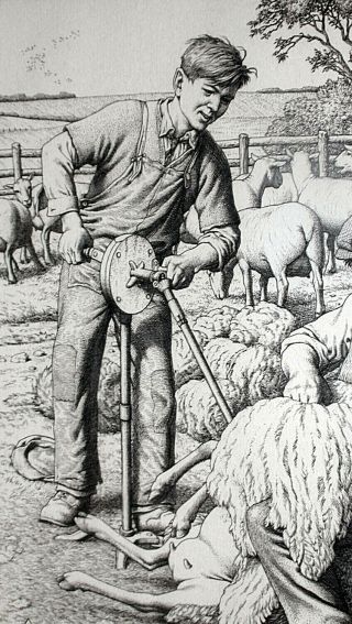 S p R i n G s A L e British Engraving STANLEY ANDERSON ' Sheepshearing ' 7.  5 
