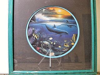Whales And Marine Life Matted And Framed Signed Wyland 1989
