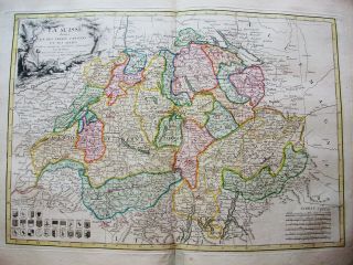 1778 ZANNONI - rare map: SWITZERLAND,  ELVETIC REGION,  BASEL,  SWISS,  ZURICH GENEVA 2