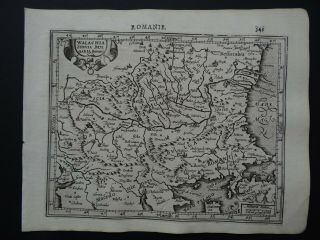 1608 Hondius Mercator Atlas Map Romania - Walachia Bulgaria Serbia Romanie