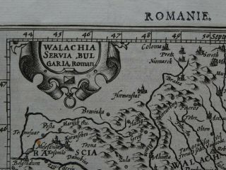 1608 HONDIUS Mercator Atlas map ROMANIA - Walachia Bulgaria Serbia Romanie 2