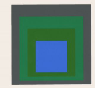Classic Josef Albers silkscreen print 1973,  Homage to the Square series Abstract 2