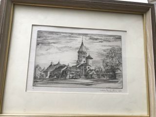 John Taylor Arms (1887 - 1953) 2 Etchings Of French Cathedrals,  Signed
