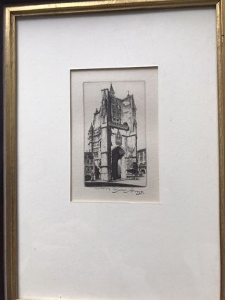 John Taylor ARMS (1887 - 1953) 2 etchings of French cathedrals,  signed 4