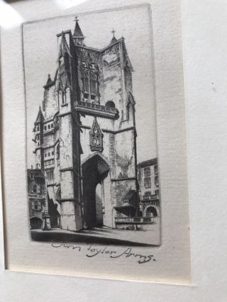 John Taylor ARMS (1887 - 1953) 2 etchings of French cathedrals,  signed 5