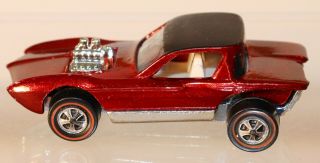 Dte 1968 Hot Wheels Redline 6216 Metallic Red Python W/white Interior