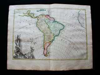 1778 Zannoni - Rare Map: South America,  Brazil,  Argentina,  Venezuela,  Peru Chile