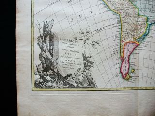 1778 ZANNONI - rare map: SOUTH AMERICA,  BRAZIL,  ARGENTINA,  VENEZUELA,  PERU CHILE 3