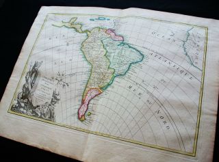 1778 ZANNONI - rare map: SOUTH AMERICA,  BRAZIL,  ARGENTINA,  VENEZUELA,  PERU CHILE 4