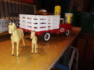 NYLINT FORD STAKE TRUCK HAPPY ACRES & TRAILER 8