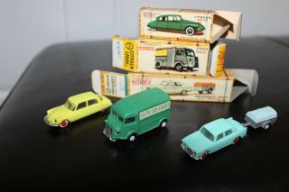 Norev Micro 1/86 Micro Miniatures X 3 Toys Peugeot,  Citroen,  & Boxes