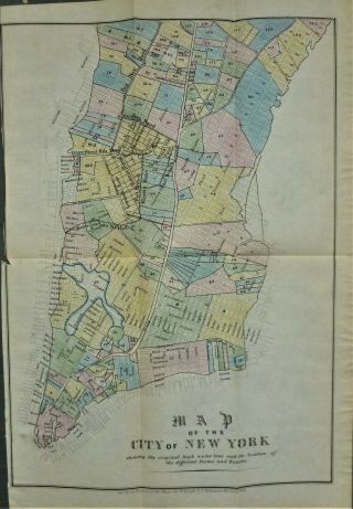 Vintage Handcolored 1852 Map Of The City Of York