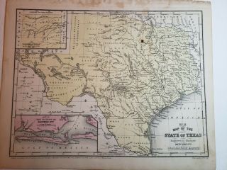 Map Of The State Of Texas No.  13 Mitchell 1852