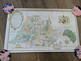1823 Map Print - Tottenham,  Edmonton Parish Map 63cm X 39cm